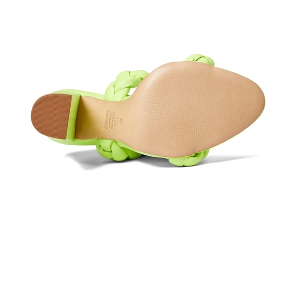 Schutz Zarda High Block Heels Green Fresh Like New! Never Worn Size 7.5B - Picture 4 of 13